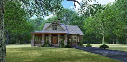 Bungalow Country Craftsman Elevation of Plan 82529