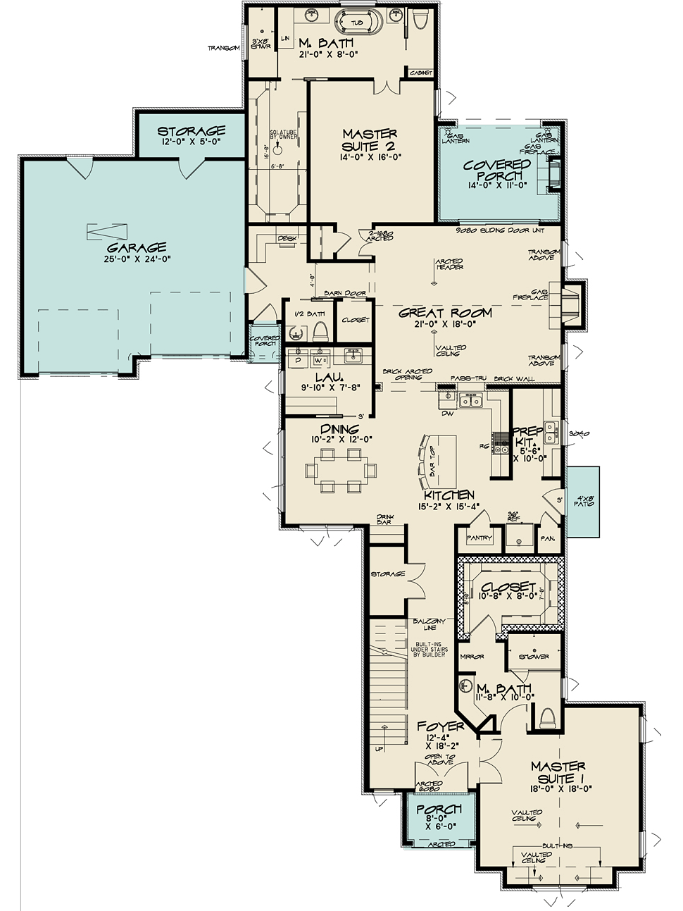 European French Country Level One of Plan 82530