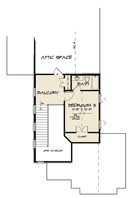 House Plan 82530 Second Level Plan