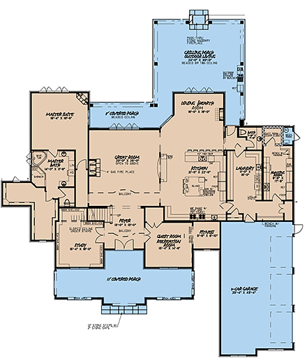 House Plan 82532 First Level Plan