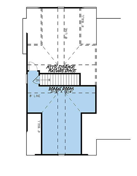 House Plan 82533 Second Level Plan