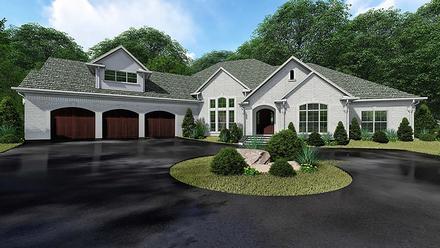 Bungalow Craftsman European Elevation of Plan 82538