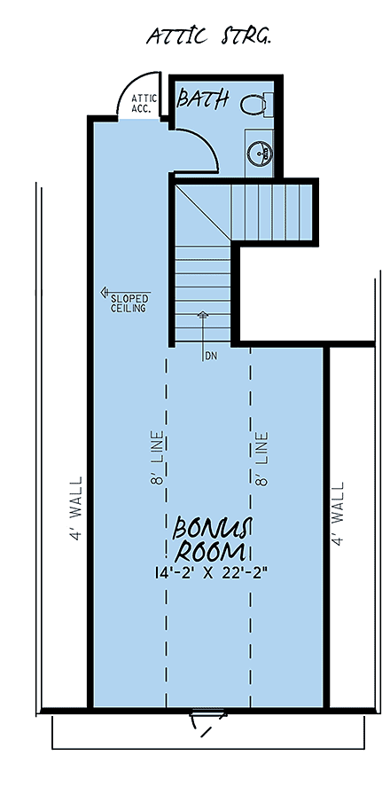 House Plan 82540 Second Level Plan