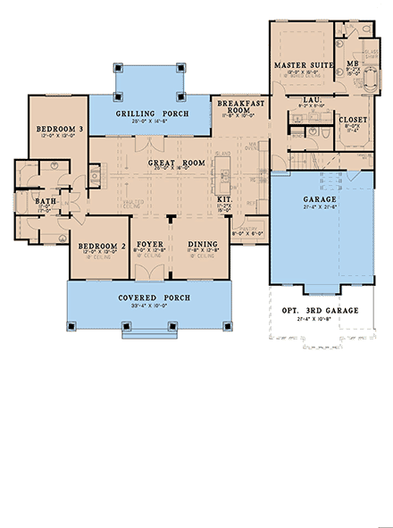 House Plan 82541 First Level Plan