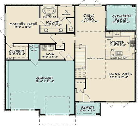 House Plan 82543 First Level Plan