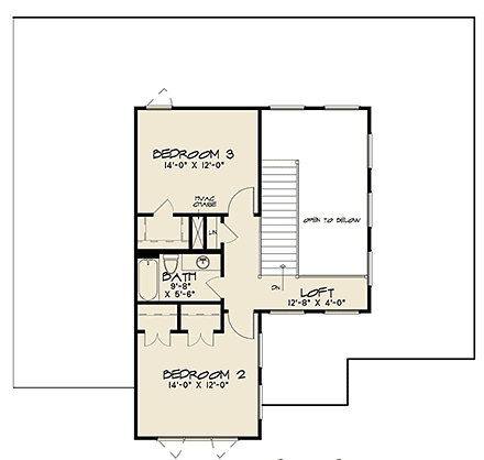 House Plan 82543 Second Level Plan