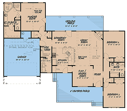 House Plan 82544 First Level Plan