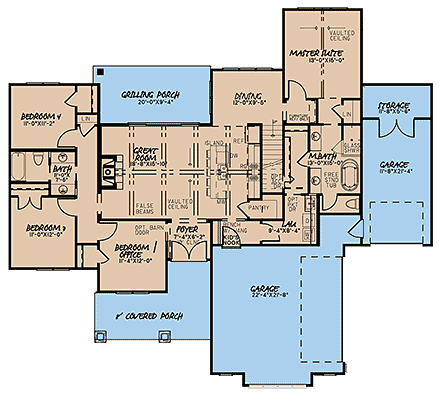 House Plan 82546 First Level Plan