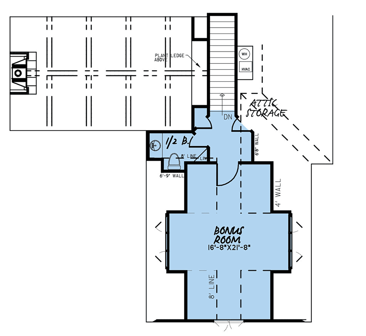 Bungalow Craftsman Farmhouse New American Style Level Two of Plan 82546