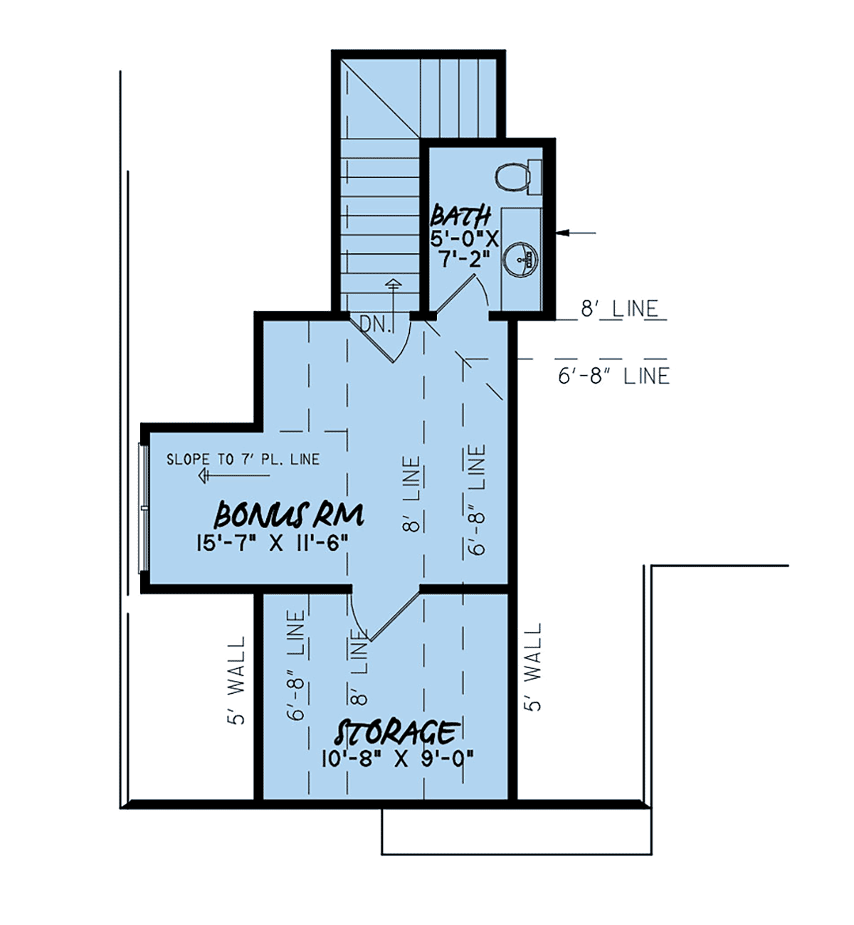 Bungalow Craftsman French Country Traditional Level Two of Plan 82547