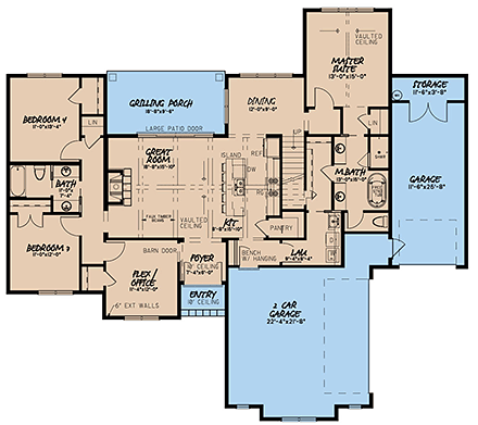 House Plan 82550 First Level Plan