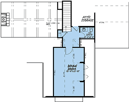 House Plan 82550 Second Level Plan