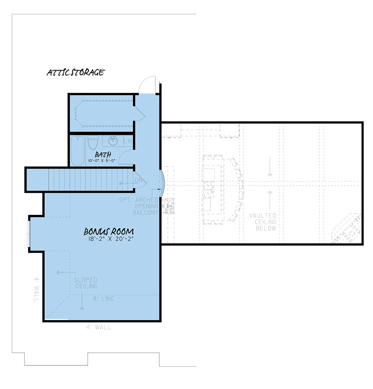 Bungalow Craftsman French Country One-Story Traditional Level Two of Plan 82552