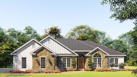 Bungalow Craftsman French Country Traditional Elevation of Plan 82556