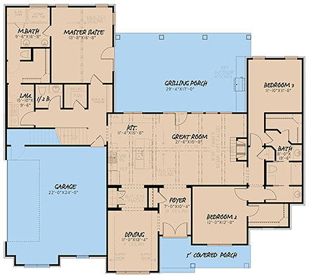 House Plan 82558 First Level Plan