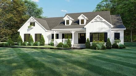 Bungalow Craftsman Farmhouse One-Story Elevation of Plan 82560