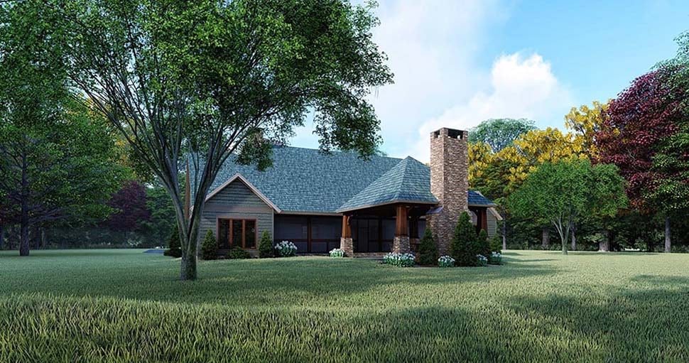 Country Farmhouse Rear Elevation of Plan 82564