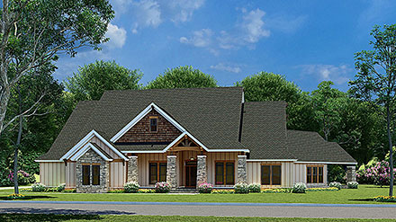 Bungalow Craftsman Elevation of Plan 82565