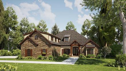 Bungalow Craftsman European French Country Elevation of Plan 82571