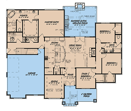 House Plan 82575 First Level Plan