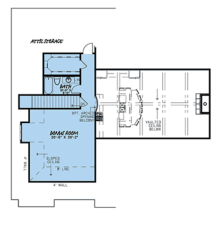 House Plan 82575 Second Level Plan