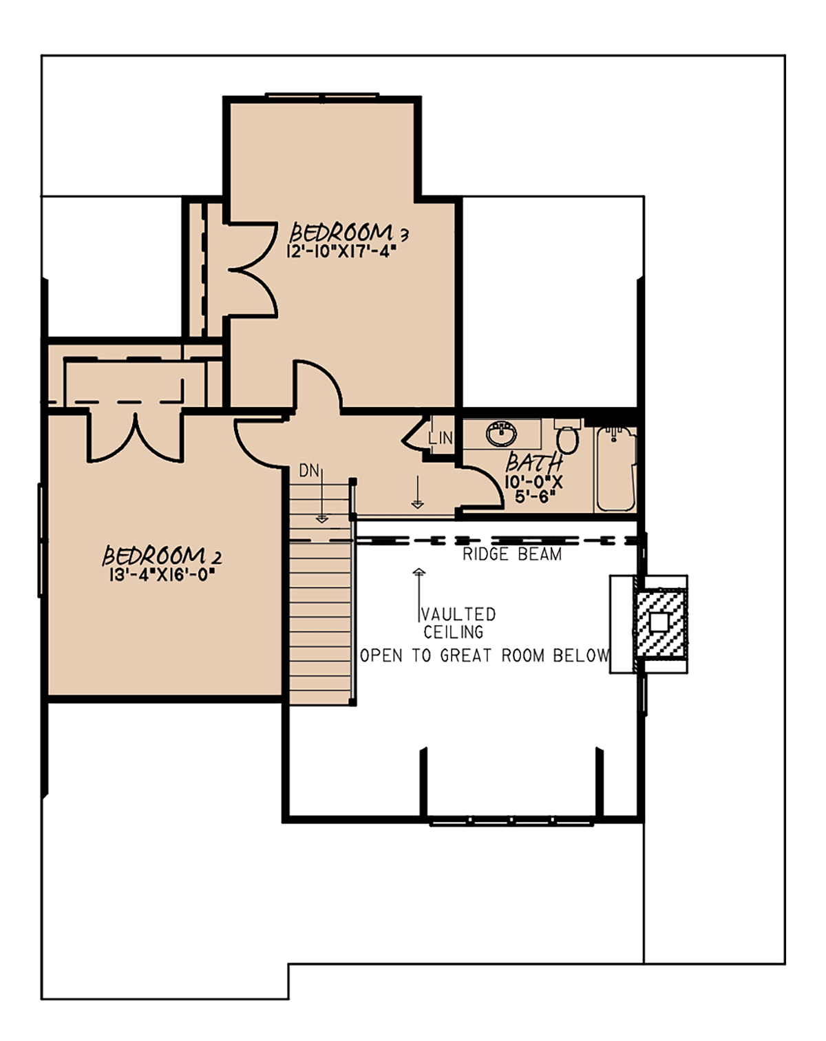 Country Craftsman Farmhouse Level Two of Plan 82581