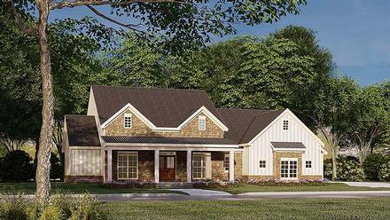 Bungalow Country Craftsman Farmhouse Elevation of Plan 82586