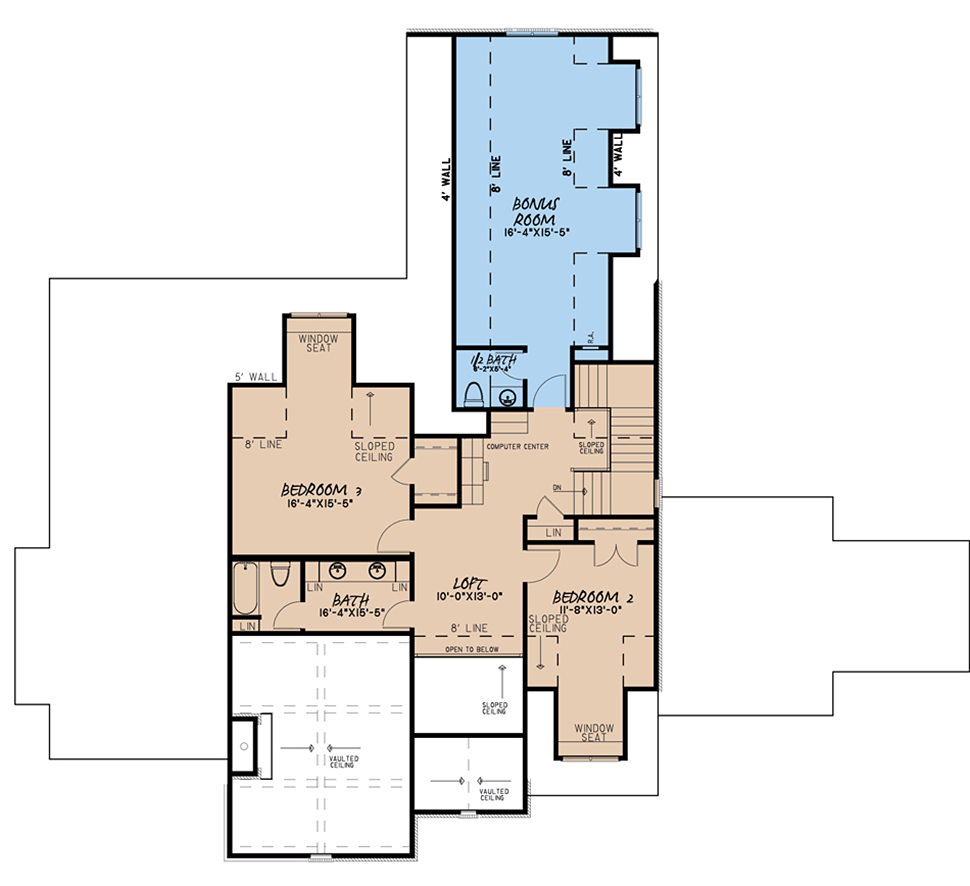 Contemporary European French Country Level Two of Plan 82589