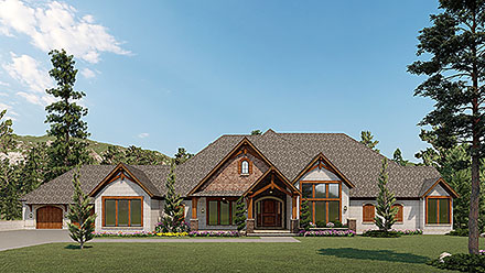 Bungalow Craftsman Elevation of Plan 82591