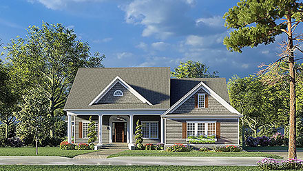 Bungalow Coastal Contemporary Country Craftsman Farmhouse Traditional Elevation of Plan 82593