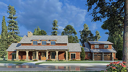 Country Southern Traditional Elevation of Plan 82598