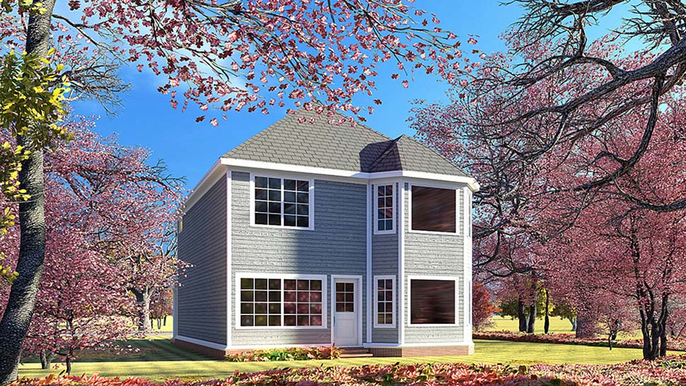 Bungalow Craftsman Traditional Rear Elevation of Plan 82599