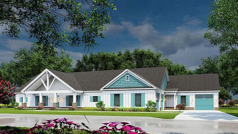 Bungalow, Contemporary, Country, Craftsman, Farmhouse Plan with 3777 Sq. Ft., 4 Bedrooms, 4 Bathrooms, 3 Car Garage Picture 6