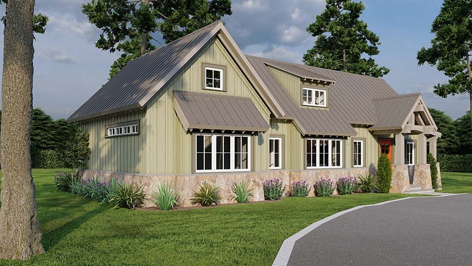 Bungalow, Contemporary, Craftsman Plan with 1008 Sq. Ft., 1 Bedrooms, 2 Bathrooms Picture 5
