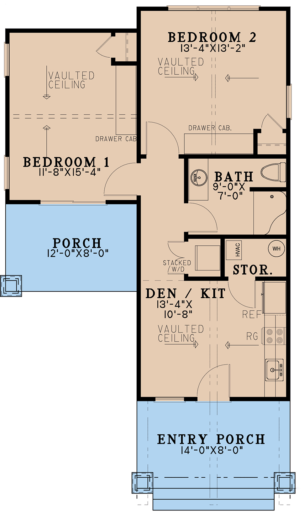 Cabin Country Craftsman Level One of Plan 82619