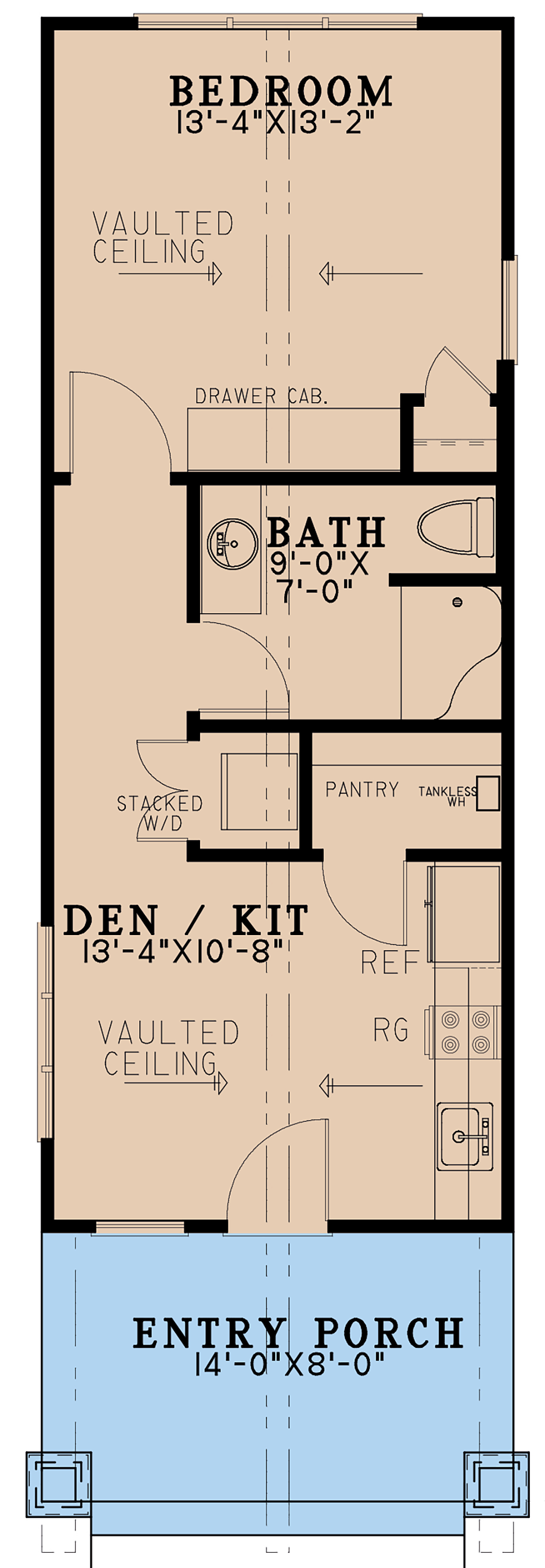 Bungalow Country Craftsman Level One of Plan 82620