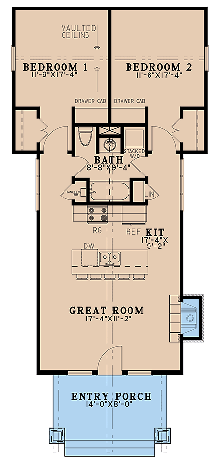 House Plan 82621 First Level Plan