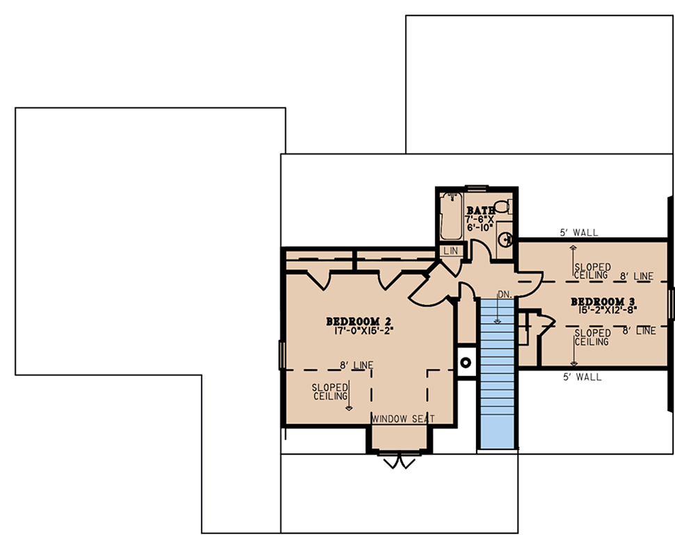 Bungalow Country Craftsman Southern Level Two of Plan 82625
