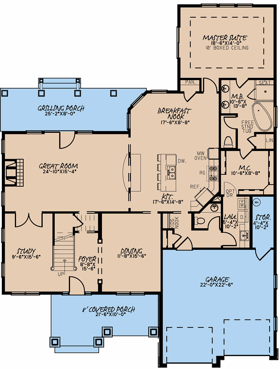 House Plan 82629 Level One