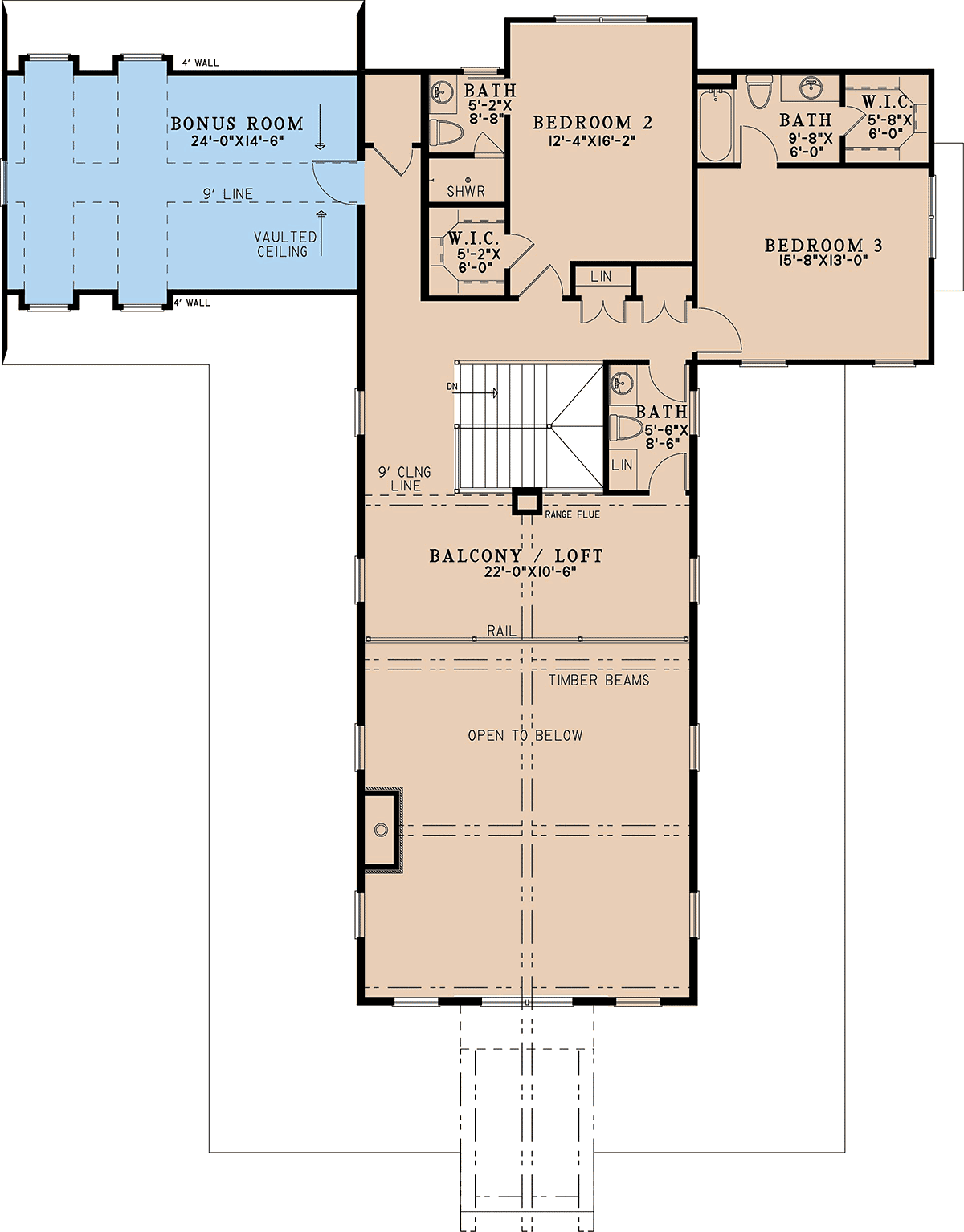 Barndominium Bungalow Country Craftsman Farmhouse Level Two of Plan 82630