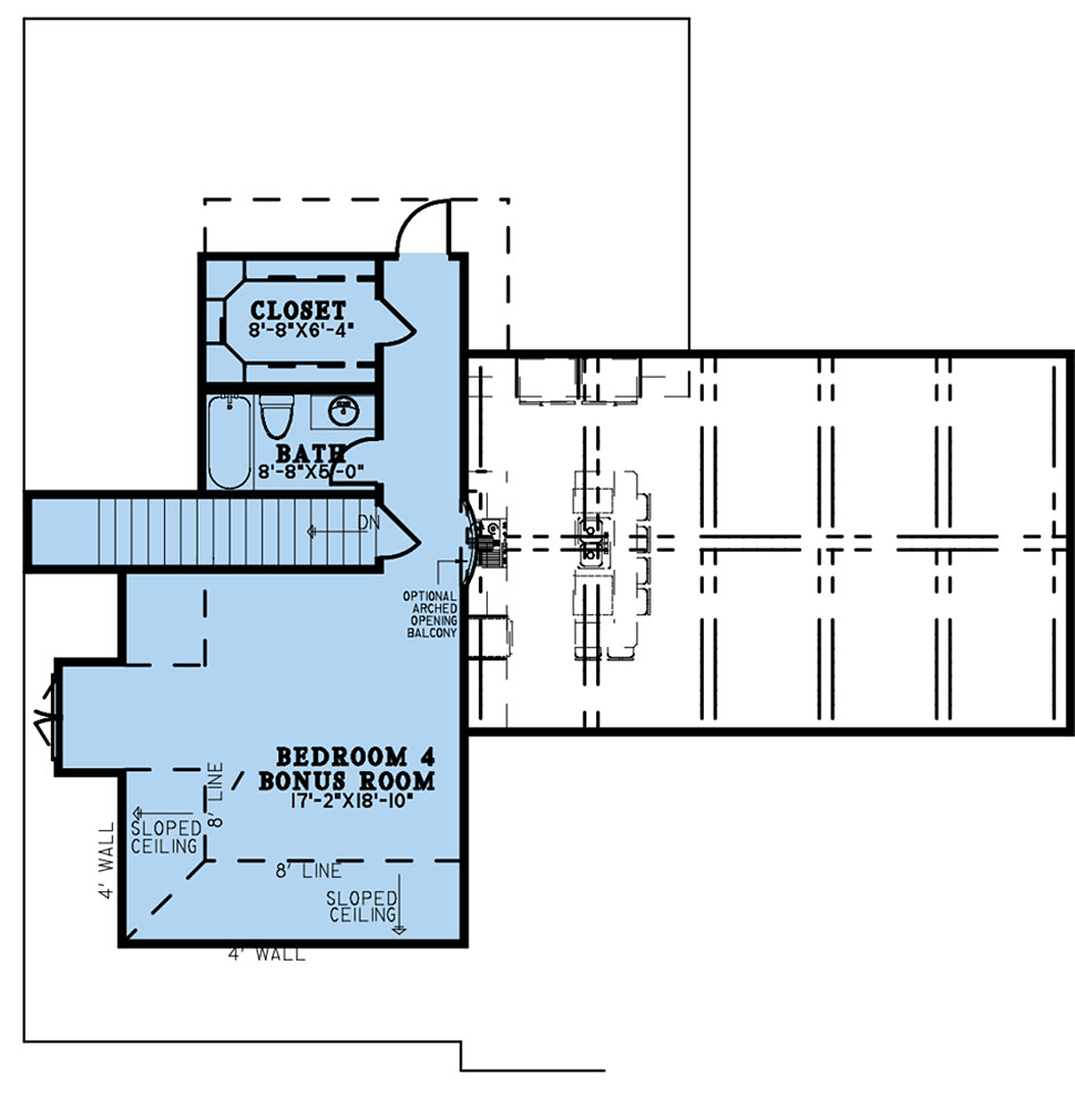 Bungalow Craftsman Traditional Level Two of Plan 82633