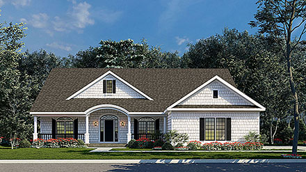 Country Southern Traditional Elevation of Plan 82635