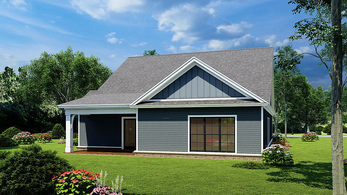 Bungalow Craftsman Traditional Rear Elevation of Plan 82647