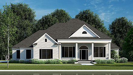 Bungalow Country Craftsman French Country Southern Traditional Elevation of Plan 82648