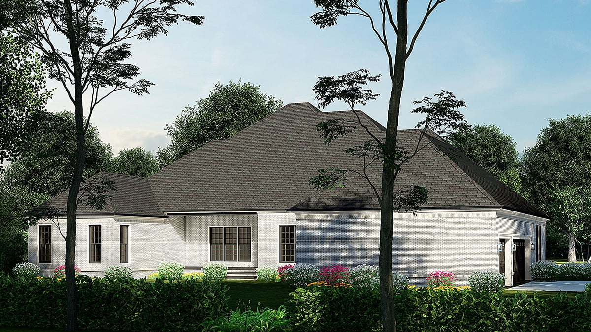 Bungalow Country Craftsman French Country Southern Traditional Rear Elevation of Plan 82648