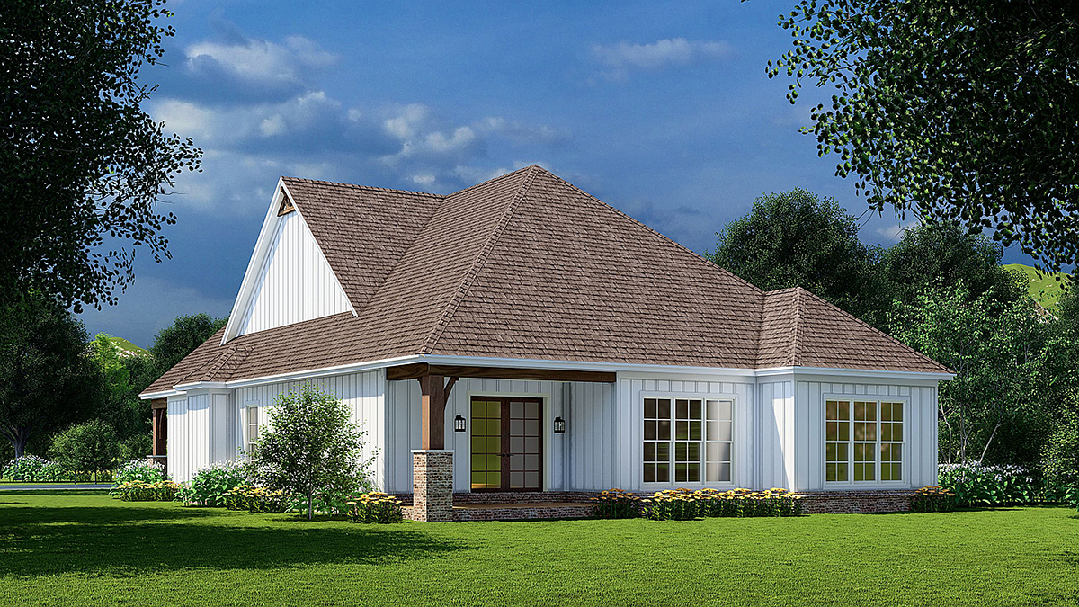 Bungalow Craftsman Traditional Rear Elevation of Plan 82649