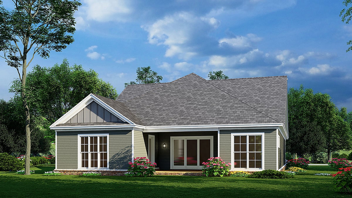 Bungalow Cottage Craftsman Traditional Rear Elevation of Plan 82651
