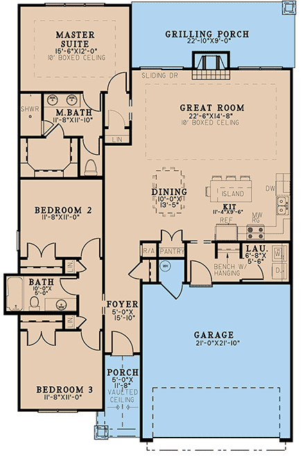 House Plan 82652 First Level Plan