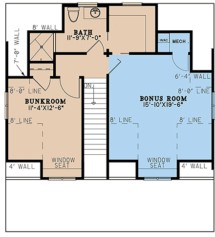 House Plan 82660 Second Level Plan