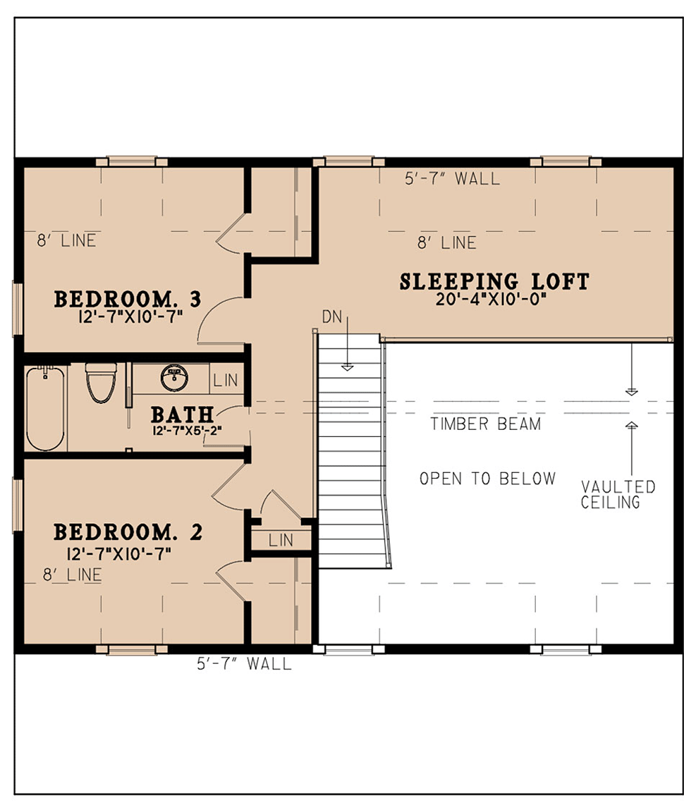 Coastal Country Farmhouse Southern Traditional Level Two of Plan 82665